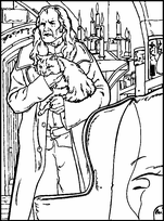 coloriage le concierge rusard et miss teigne